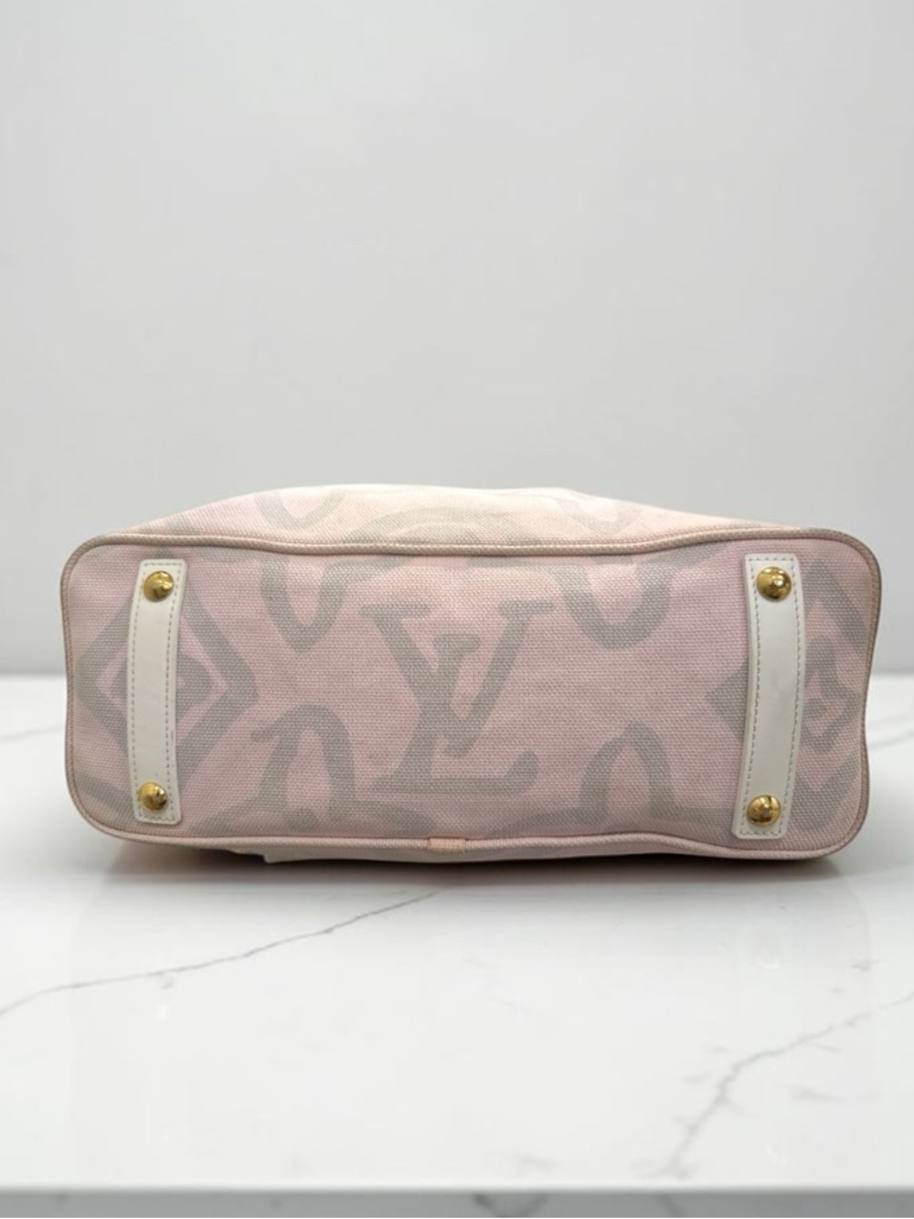 Louis Vuitton Limited Edition Pink Tahitienne Cabas PM Tote Bag 2008 LV Ivory - Picture 11 of 13